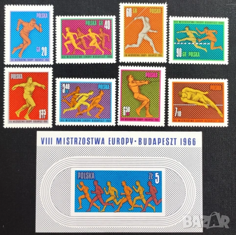 Полша, 1966 г. - лот животни, спорт, личности, история, транспорт, изкуство, фолклор, цветя, туризъм, снимка 6 - Филателия - 37480307