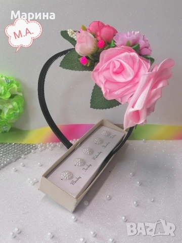 Китка за глава,вариант 15, снимка 8 - Шноли, диадеми, ленти - 51504208