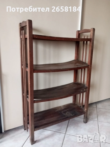 Етажерка, дървена, антикварна, вис.105см, шир.69см