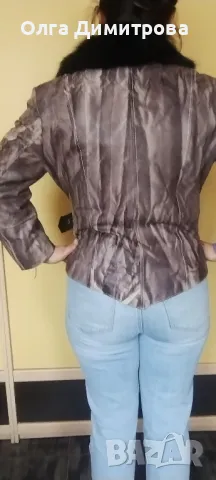 яке от естествена кожа с лисица, снимка 2 - Якета - 47774840