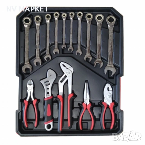 Професионален куфар с инструменти IF Tools BLACK GOLD 2024 – 599 части, CR-V стомана, снимка 4 - Куфари с инструменти - 53871821