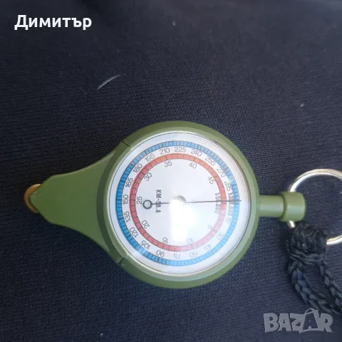 Армейски двустранен курвиметър КМ-59.А – СССР, отличен, с кожен калъф, снимка 7 - Антикварни и старинни предмети - 56085904