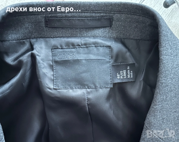 ASOS PLUS 48” мъжки комплект сако и елек , снимка 9 - Сака - 52351645