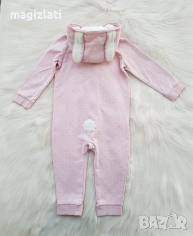 Ватиран гащеризон зайче 12-18 месеца, снимка 4 - Бебешки гащеризони - 38943300