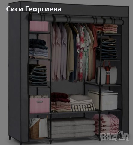 ♦️Текстилен трикрилен гардероб♦️, снимка 2 - Гардероби - 42669847