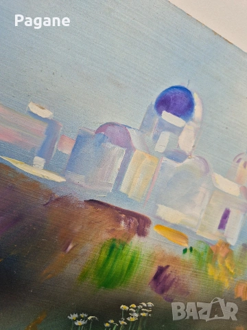 "Санторини" - маслени бои, снимка 2 - Картини - 53474648