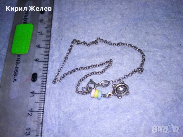 ФИНА СРЕБЪРНА ГРИВНА СРЕБРО 925 ПОДХОДЯЩА и За ГЛЕЗЕН с МЪНИСТА и ВИСУЛКА СРЕБЪРНА КОСТЕНУРКА 38448, снимка 7 - Гривни - 41388471