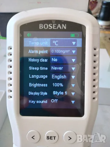 Детектор за качеството на въздуха BOSEAN T-Z01PRO, снимка 11 - Друга електроника - 55968884
