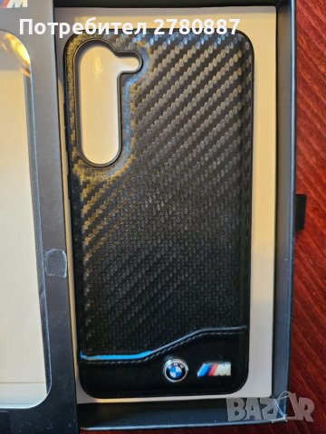 BMW M series Leather Carbon калъф кейс за Samsung Galaxy S23+, черен с кутия , снимка 4 - Калъфи, кейсове - 49545563