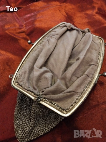 Старинна дамска сребърна чанта, снимка 9 - Антикварни и старинни предмети - 53454729