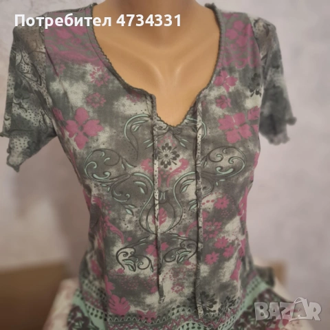 Цветна Дамска Теника, снимка 5 - Тениски - 53565083