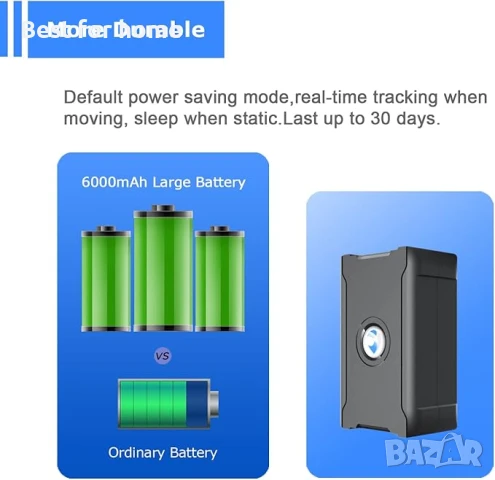 GPS тракер за кола, батерия 6000Mah, снимка 5 - Друга електроника - 50755779