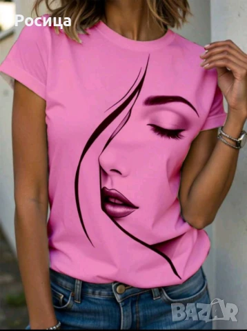 Дамска блуза L размер в розово 