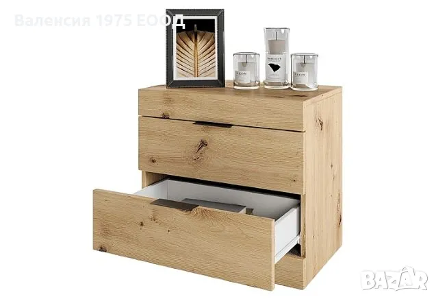 Нощно шкафче с две чекмеджета Сити 3074( различни цветове), снимка 9 - Шкафове - 46494073