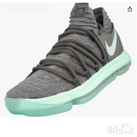 Nike KD 10 Cool Grey Igloo оригинални маратонки номер 40,5 -41, снимка 2 - Маратонки - 44827435