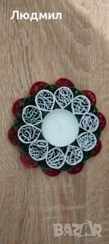 Квилинг свещници, ръчно изработени , снимка 7 - Декорация за дома - 35934031