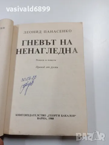 Леонид Панасенко - Гневът на Ненагледна , снимка 4 - Художествена литература - 49559864