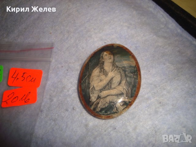 СТАР РЕТРО АРТ МЕДАЛЬОН ВИКТОРИАНСКИ СТИЛ СТАР БАКЕЛИТ КАМЕЯ 18954, снимка 3 - Антикварни и старинни предмети - 35996965