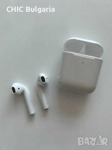 Apple AirPods 1st Generation + ПОДАРЪК безжично зарядно устройство  , снимка 3 - Bluetooth слушалки - 41548107