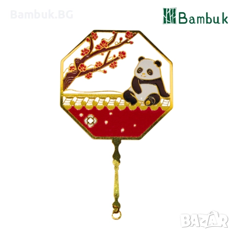 Книгоразделител ,,Панда с черешов цвят"