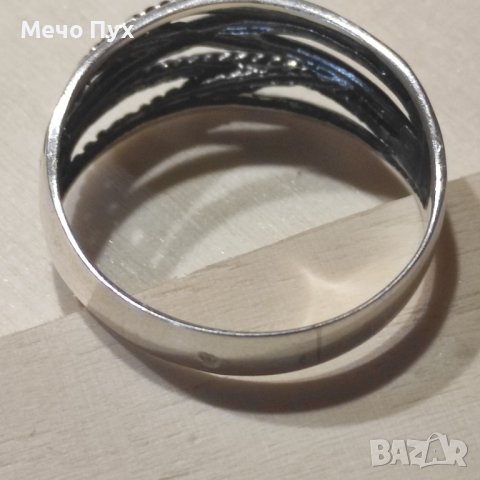 Сребърен пръстен мъжки 24мм (175), снимка 5 - Пръстени - 41691657