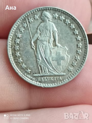 1/2 франк Швейцария 1936 г буква B рядка монета

, снимка 2 - Нумизматика и бонистика - 41677024