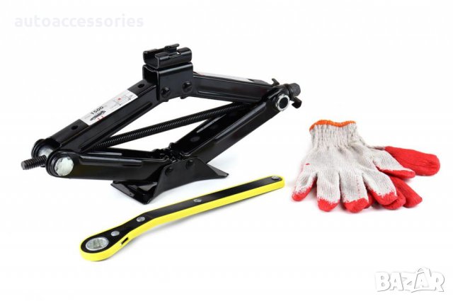 3000052642 Крик трапецовиден 1.5 T с тресчотка + работни ръкавици 02478, снимка 1