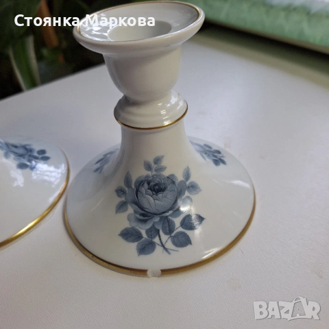 Два порцеланови свещника със забележка-Швеция, снимка 3 - Декорация за дома - 53020957