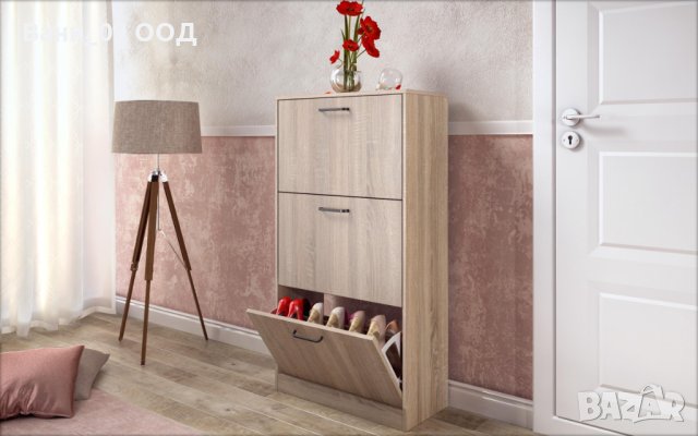 Шкаф за обувки в цвят дъб сонома
