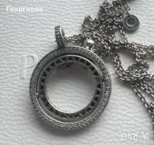 Колие на Пандора с въртящи рингове и сърца , снимка 4 - Колиета, медальони, синджири - 55947792