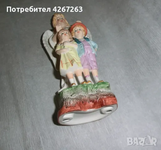 Статуетка ангел пазител от порцелан/бисквит, снимка 6 - Статуетки - 48703725