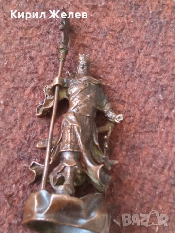 Бронзова статуетка на Гуан ю китайски бог 50503, снимка 9 - Колекции - 53754557