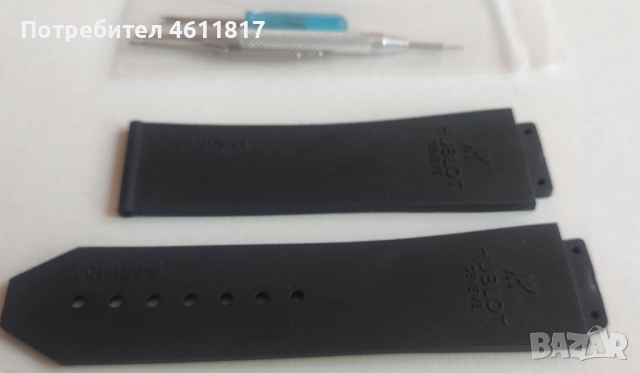 Силиконова каишка HUBLOT 25-19мм, снимка 8 - Каишки за часовници - 52179582
