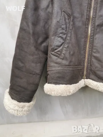 Немско естествена кожа и косъм зимно яке ХХL, снимка 7 - Якета - 48604866