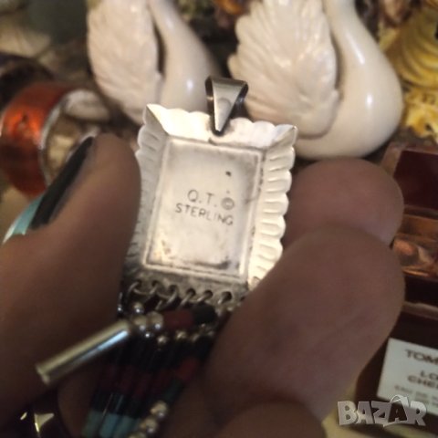 Навахо сребърен медальон ръчна изработка , снимка 4 - Колиета, медальони, синджири - 41808487