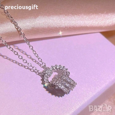 Комплект бижута - колие, пръстен и обеци, снимка 2 - Бижутерийни комплекти - 52053835