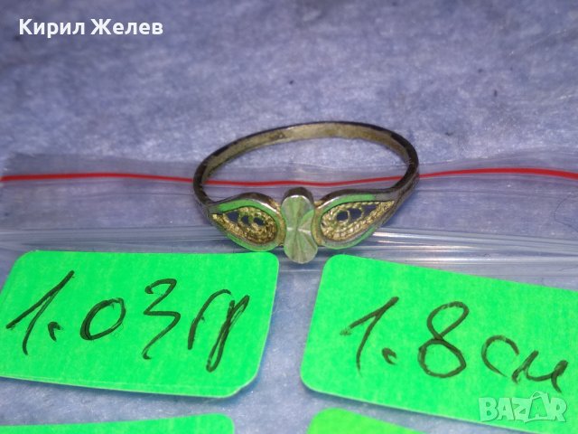 СТАРИНЕН ФИЛИГРАНЕН СРЕБЪРЕН ВИСОКА ПРОБА ПРЪСТЕН ВЪЗРОЖДЕНСКИ РЪЧНА МАЙСТОРСКА ИЗРАБОТКА 11268, снимка 9 - Антикварни и старинни предмети - 40475739