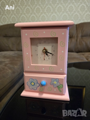 Розова бижутерка с часовник 