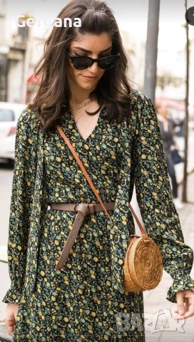 Миди рокля с принт цветя , снимка 6 - Рокли - 41800159