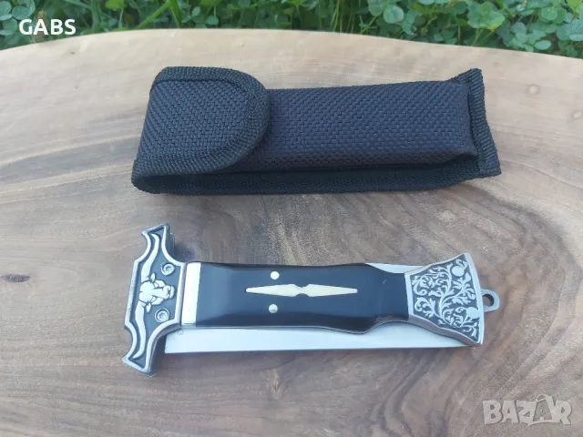 Сгъваем джобен нож Columbia pocket knife с дръжка от дърво, снимка 2 - Ножове - 49230628
