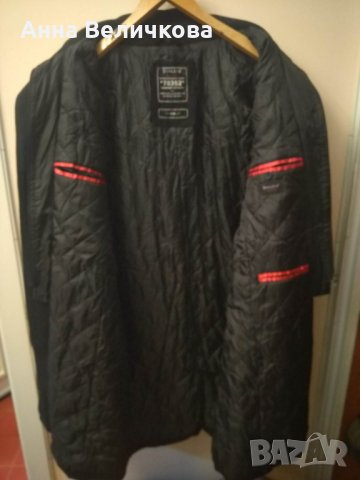 Черно мъжко спортно палто вълна, снимка 4 - Палта - 35707969