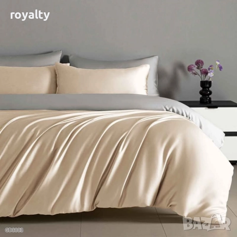Луксозен комплект от висококачествен памучен сатен, снимка 4 - Спално бельо - 52212809