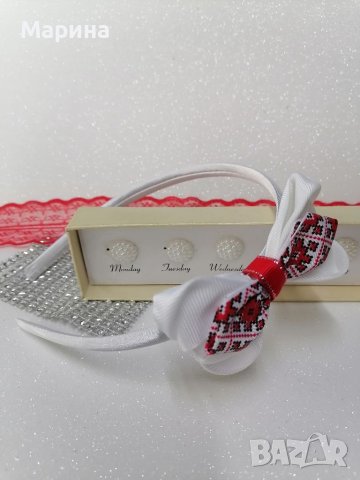 Аксесоар за коса с етно мотиви, снимка 7 - Шноли, диадеми, ленти - 41211636