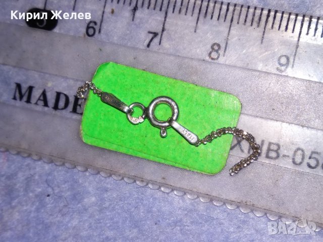 СТАРА СРЕБЪРНА ИТАЛИАНСКА КАРАБИНКА СРЕБРО 925 ЗАКОПЧАЛКА За КОЛИЕ ГРИВНА ВЕРИЖКА 25987, снимка 4 - Бижутерийни комплекти - 40940717