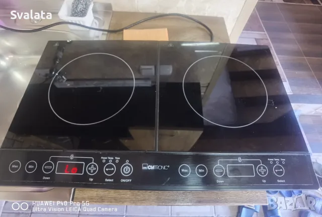 Индукционен котлон Clatronic DKI3609, керамична повърхност, LED дисплей, 3.5 KW, черен
