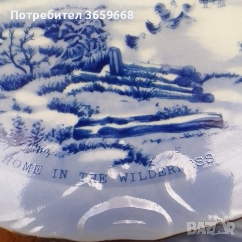 Четири страхотни чинии ,Фин порцелан,,зимен пейзаж, снимка 8 - Сервизи - 39970065