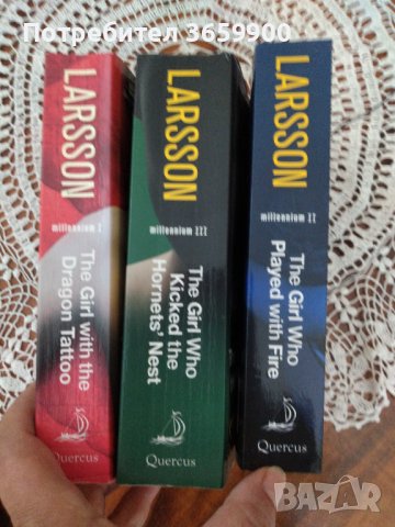 Трилогията  на Ларсон"Момичето с татуирания дракон", на английски език , снимка 6 - Художествена литература - 42005892