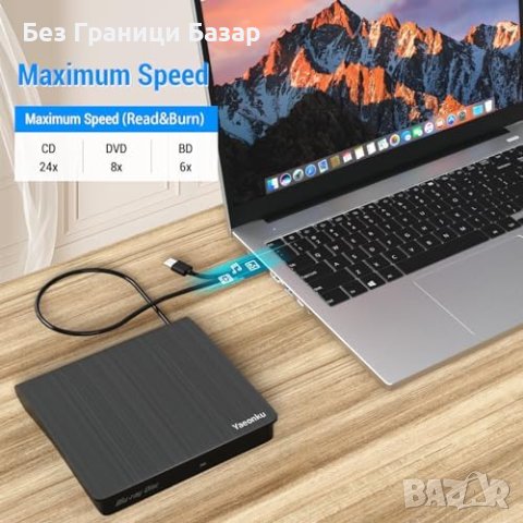 Ново Високоскоростно Blu-ray Записващо Устройство USB 3.0 Type-C 3D, снимка 7 - Друга електроника - 44239002