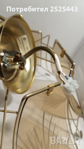 Абажур (Полилей) метален с 5 стъкла и Нова LED крушка Е27 9W 4000K, снимка 7 - Лампи за таван - 41705361