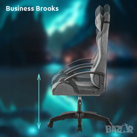 Ергономичен геймърски офис стол с лумбална и шийна опора – комфорт за игра и работа без умора, снимка 5 - Столове - 53226078